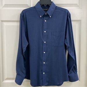 Ralph Lauren Soft Stretch Regular Fit Men’s Button Down Shirt Size M Navy